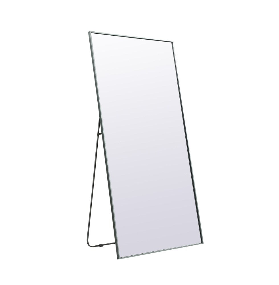 Elegant Furniture & Lighting - Eternity Metal Frame Rectangle Full Length Mirror 36x72 Inch in Silver - MR4FL3672S veiw 6