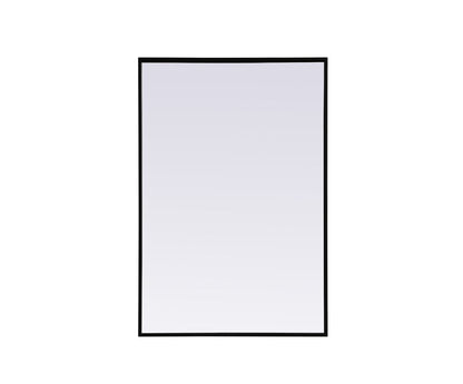 Elegant Furniture & Lighting - Eternity Metal Frame Rectangle Mirror 24x36 Inch in Black - MR42436BK veiw 1
