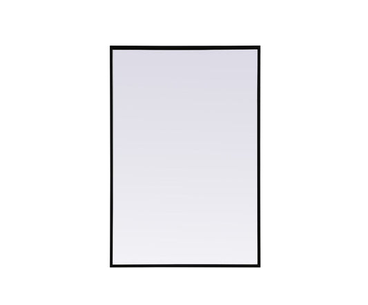 Elegant Furniture & Lighting - Eternity Metal Frame Rectangle Mirror 24x36 Inch in Black - MR42436BK veiw 1