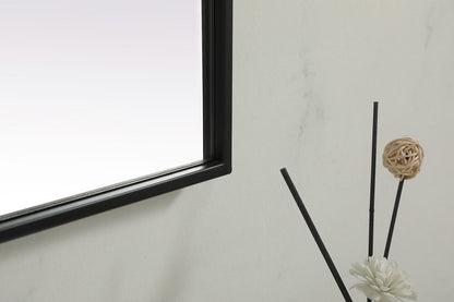 Elegant Furniture & Lighting - Eternity Metal Frame Rectangle Mirror 24x36 Inch in Black - MR42436BK veiw 7