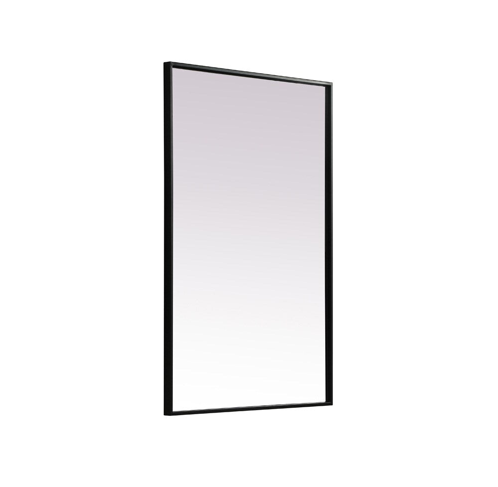 Elegant Furniture & Lighting - Eternity Metal Frame Rectangle Mirror 24x36 Inch in Black - MR42436BK veiw 8