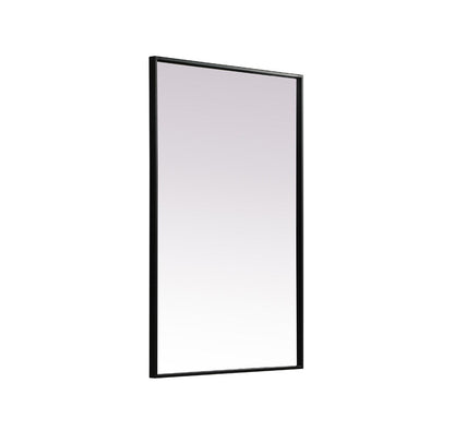 Elegant Furniture & Lighting - Eternity Metal Frame Rectangle Mirror 24x36 Inch in Black - MR42436BK veiw 8