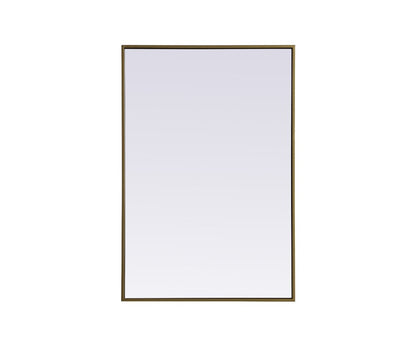 Elegant Furniture & Lighting - Eternity Metal Frame Rectangle Mirror 24x36 Inch in Brass - MR42436BR veiw 1