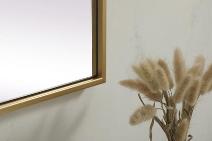 Elegant Furniture & Lighting - Eternity Metal Frame Rectangle Mirror 24x36 Inch in Brass - MR42436BR veiw 7