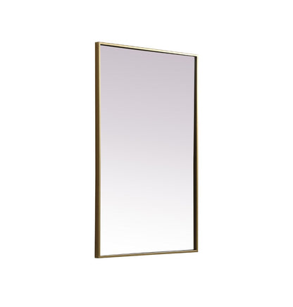 Elegant Furniture & Lighting - Eternity Metal Frame Rectangle Mirror 24x36 Inch in Brass - MR42436BR veiw 8