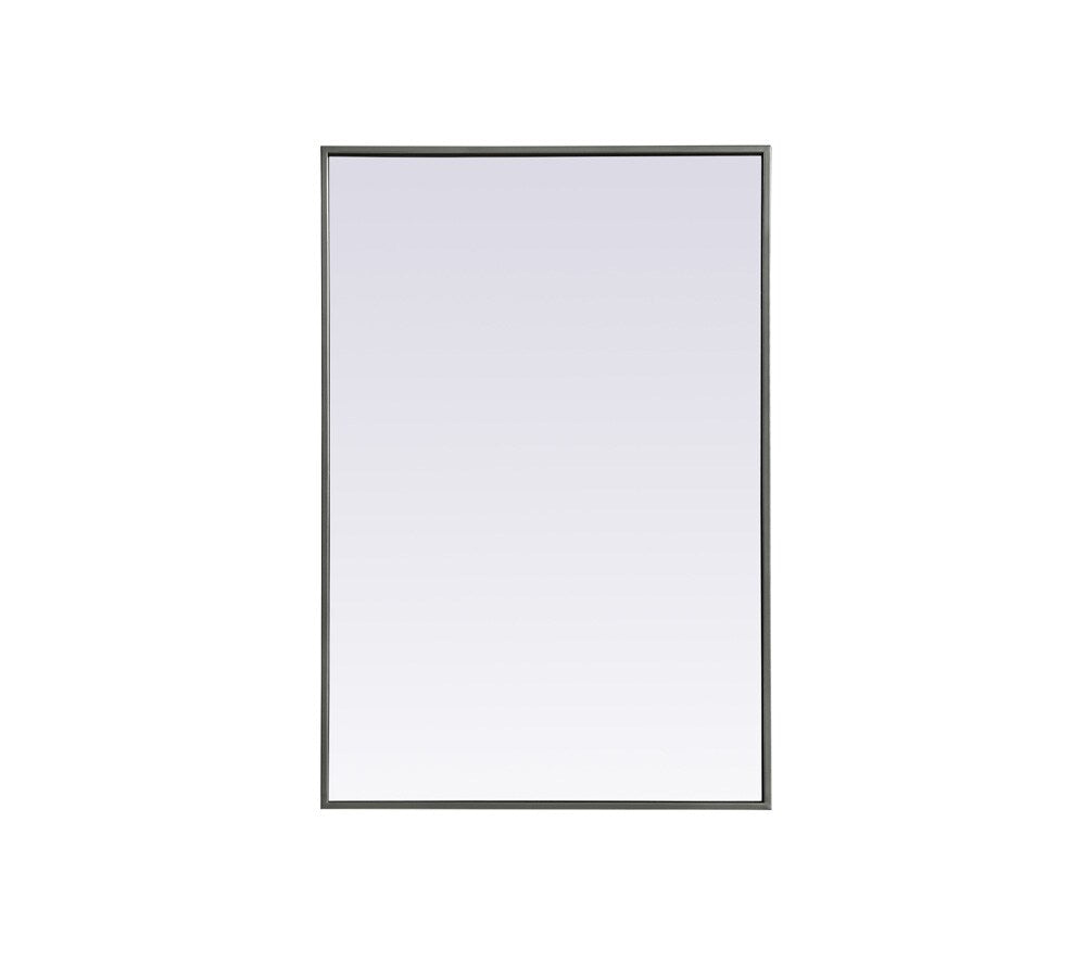 Elegant Furniture & Lighting - Eternity Metal Frame Rectangle Mirror 24x36 Inch in Silver - MR42436S veiw 1