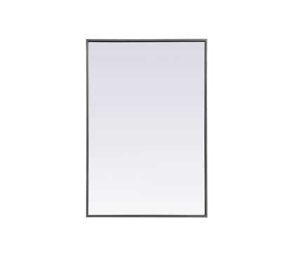 Elegant Furniture & Lighting - Eternity Metal Frame Rectangle Mirror 24x36 Inch in Silver - MR42436S veiw 1