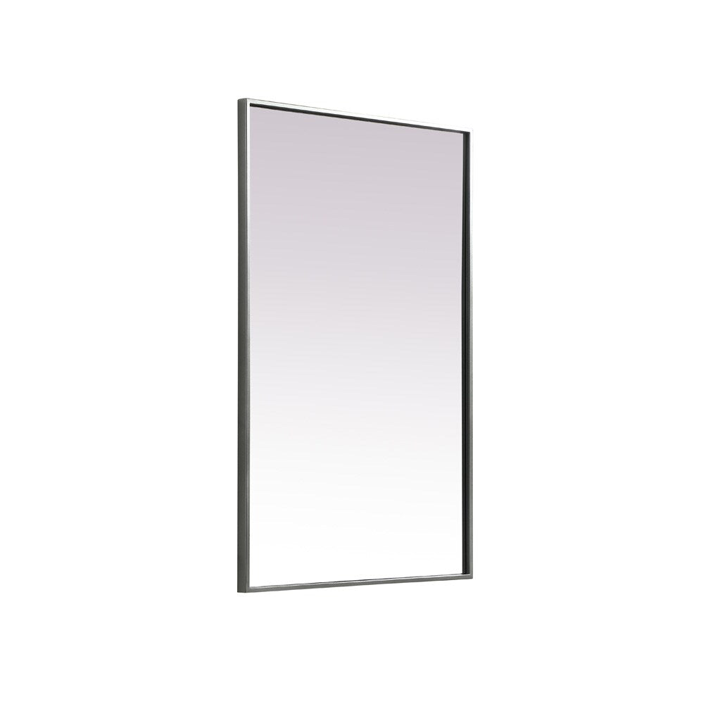 Elegant Furniture & Lighting - Eternity Metal Frame Rectangle Mirror 24x36 Inch in Silver - MR42436S veiw 8