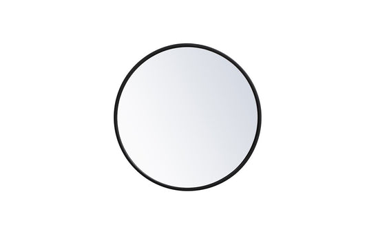 Elegant Furniture & Lighting - Eternity Metal frame round mirror 18 inch in Black - MR4818BK veiw 1