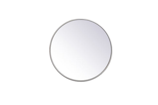 Elegant Furniture & Lighting - Eternity Metal frame round mirror 18 inch in silver - MR4818S veiw 1
