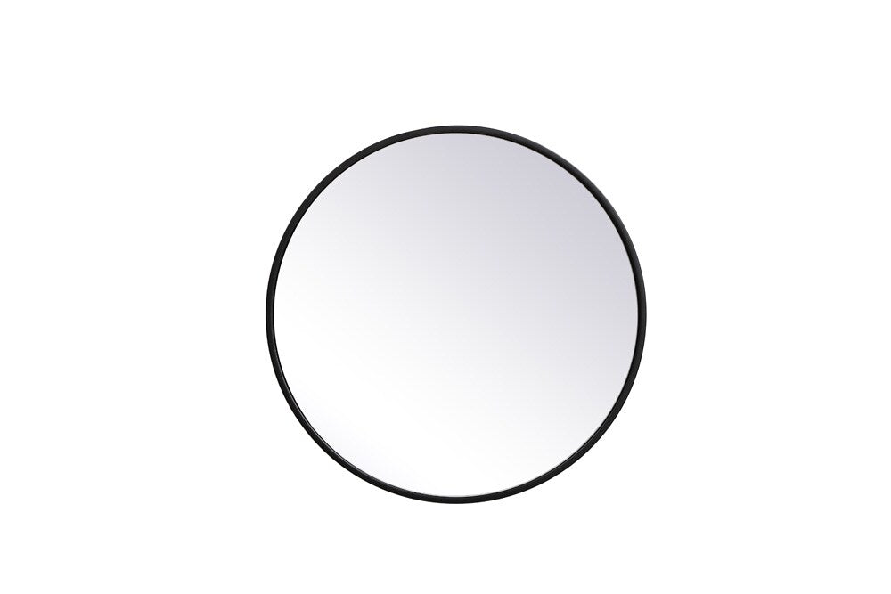 Elegant Furniture & Lighting - Eternity Metal frame round mirror 21 inch in Black - MR4821BK veiw 1