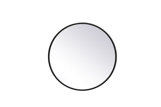 Elegant Furniture & Lighting - Eternity Metal frame round mirror 21 inch in Black - MR4821BK veiw 1