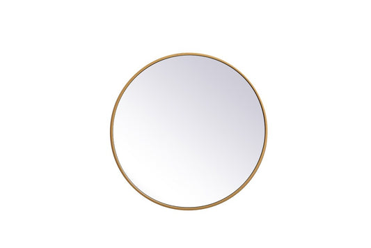 Elegant Furniture & Lighting - Eternity Metal frame round mirror 21 inch in Brass - MR4821BR veiw 1