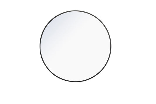 Elegant Furniture & Lighting - Eternity Metal frame Round Mirror 32 inch Black finish - MR4037BK veiw 1