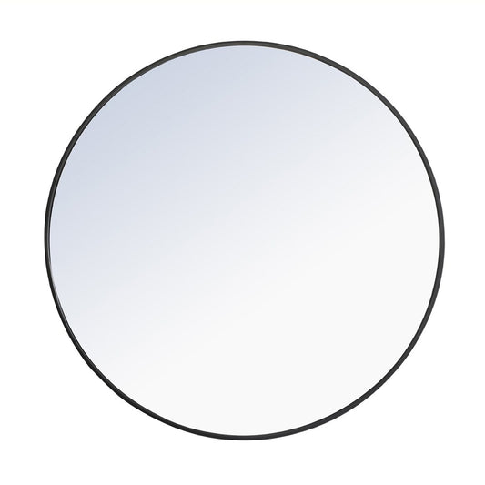 Elegant Furniture & Lighting - Eternity Metal frame Round Mirror 36 inch Black finish - MR4041BK veiw 1