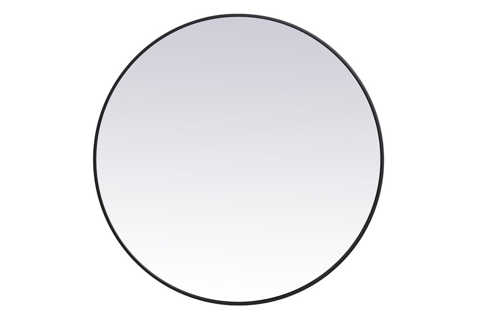 Elegant Furniture & Lighting - Eternity Metal frame round mirror 39 inch in Black - MR4839BK veiw 1
