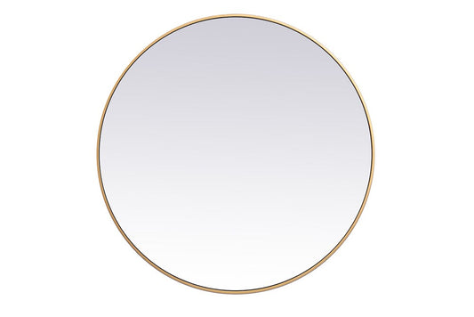 Elegant Furniture & Lighting - Eternity Metal frame round mirror 39 inch in Brass - MR4839BR veiw 1