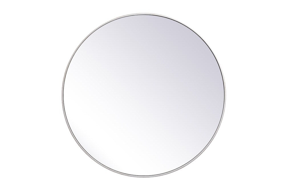 Elegant Furniture & Lighting - Eternity Metal frame round mirror 39 inch in silver - MR4839S veiw 1
