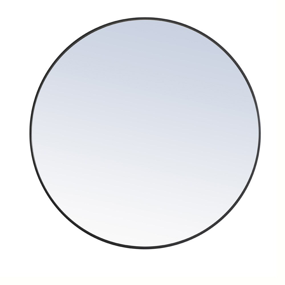 Elegant Furniture & Lighting - Eternity Metal frame Round Mirror 42 inch Black finish - MR4044BK veiw 1