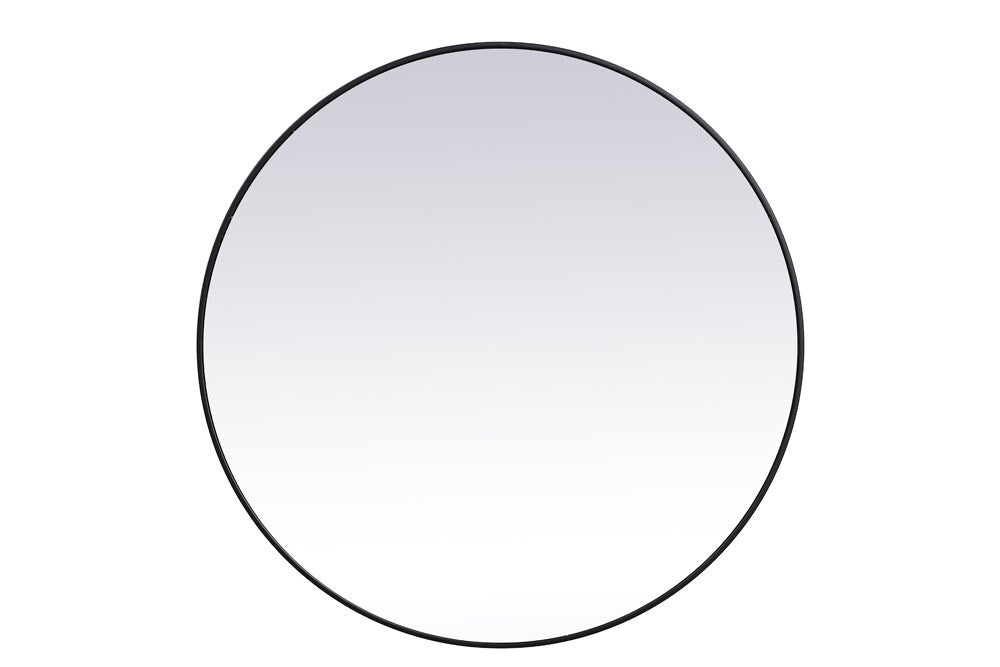 Elegant Furniture & Lighting - Eternity Metal frame round mirror 45 inch in Black - MR4845BK veiw 1