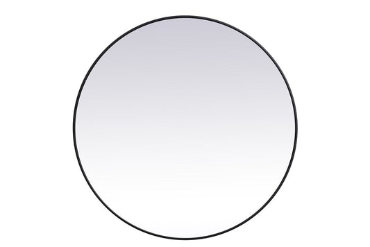 Elegant Furniture & Lighting - Eternity Metal frame round mirror 45 inch in Black - MR4845BK veiw 1