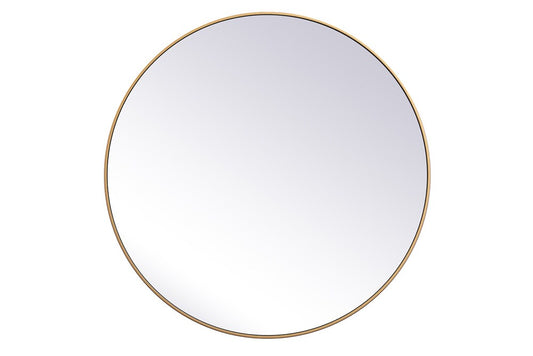 Elegant Furniture & Lighting - Eternity Metal frame round mirror 45 inch in Brass - MR4845BR veiw 1