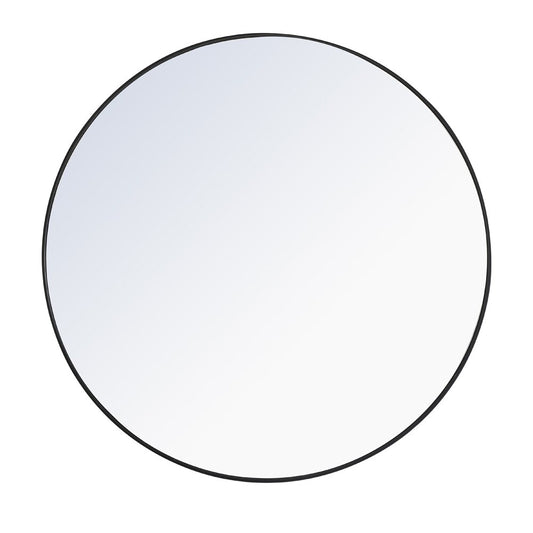 Elegant Furniture & Lighting - Eternity Metal frame Round Mirror 48 inch Black finish - MR4047BK veiw 1