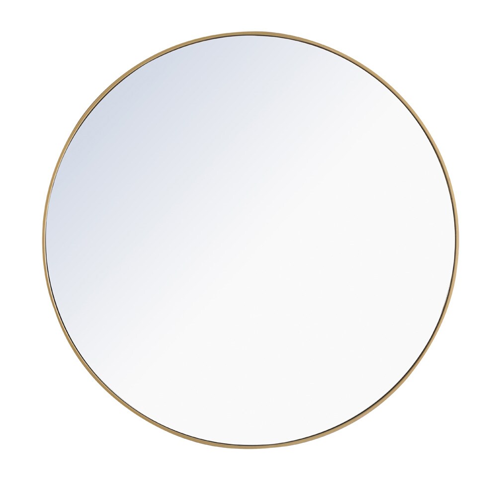Elegant Furniture & Lighting - Eternity Metal frame Round Mirror 48 inch Brass finish - MR4048BR veiw 1