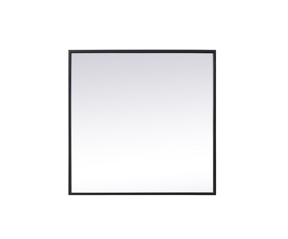 Elegant Furniture & Lighting - Eternity Metal Frame Square Mirror 24 inch in Black - MR42424BK veiw 1