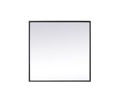 Elegant Furniture & Lighting - Eternity Metal Frame Square Mirror 24 inch in Black - MR42424BK veiw 1