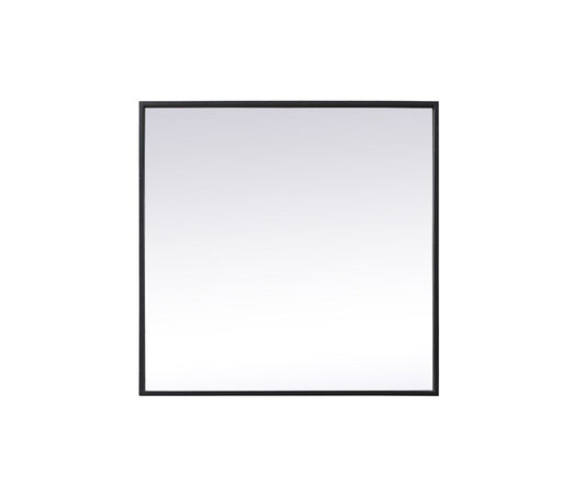 Elegant Furniture & Lighting - Eternity Metal Frame Square Mirror 24 inch in Black - MR42424BK veiw 1
