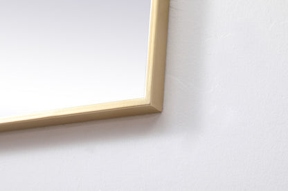 Elegant Furniture & Lighting - Eternity Metal Frame Square Mirror 24 inch in Brass - MR42424BR veiw 7