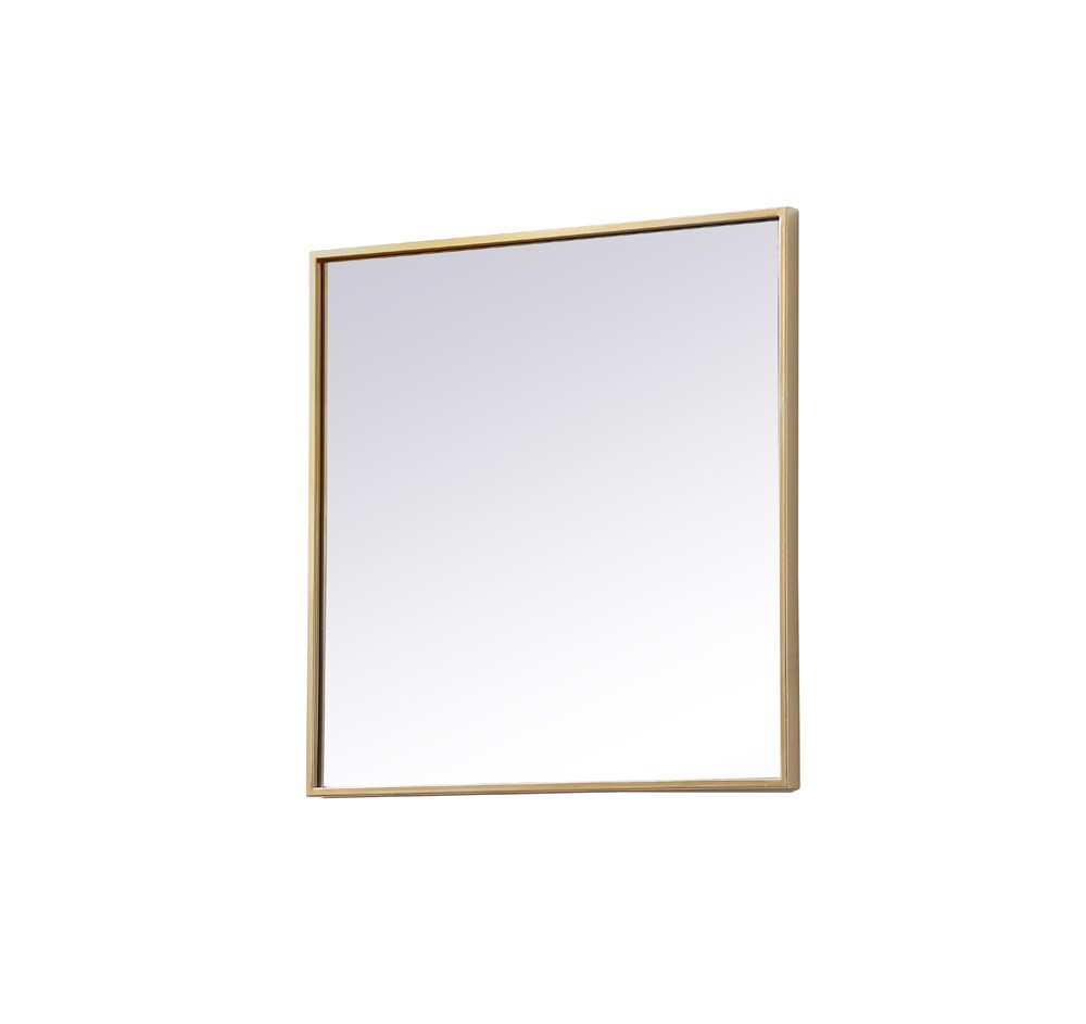 Elegant Furniture & Lighting - Eternity Metal Frame Square Mirror 24 inch in Brass - MR42424BR veiw 8
