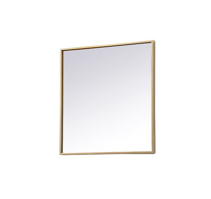 Elegant Furniture & Lighting - Eternity Metal Frame Square Mirror 24 inch in Brass - MR42424BR veiw 8