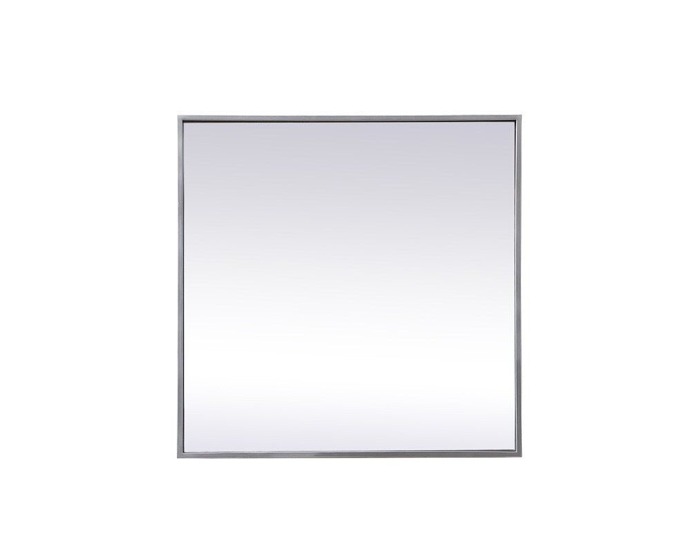 Elegant Furniture & Lighting - Eternity Metal Frame Square Mirror 24 inch in Silver - MR42424S veiw 1