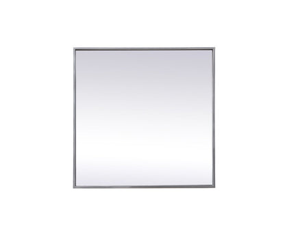 Elegant Furniture & Lighting - Eternity Metal Frame Square Mirror 24 inch in Silver - MR42424S veiw 1