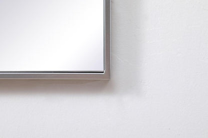 Elegant Furniture & Lighting - Eternity Metal Frame Square Mirror 24 inch in Silver - MR42424S veiw 6
