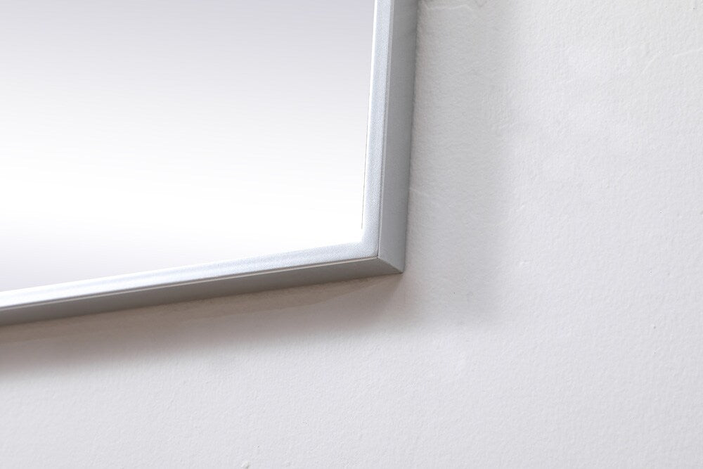Elegant Furniture & Lighting - Eternity Metal Frame Square Mirror 24 inch in Silver - MR42424S veiw 7