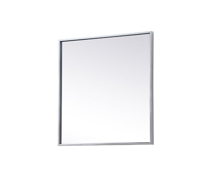 Elegant Furniture & Lighting - Eternity Metal Frame Square Mirror 24 inch in Silver - MR42424S veiw 8