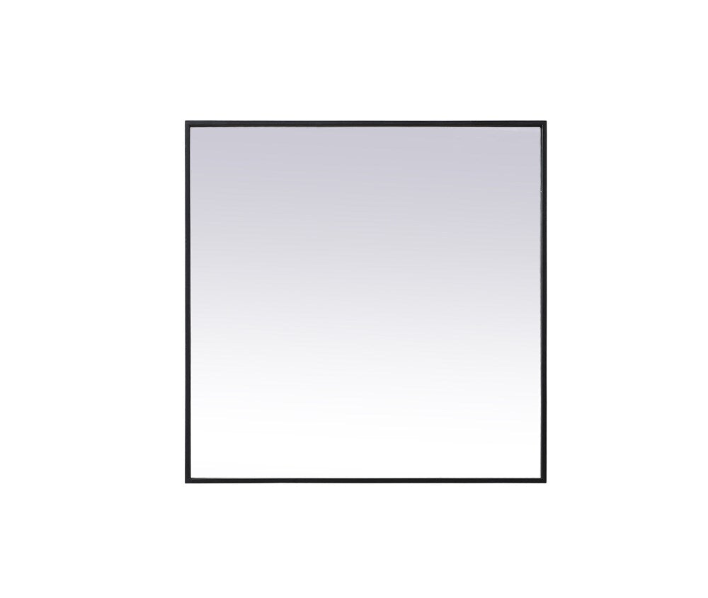 Elegant Furniture & Lighting - Eternity Metal Frame Square Mirror 30 inch in Black - MR43030BK veiw 1