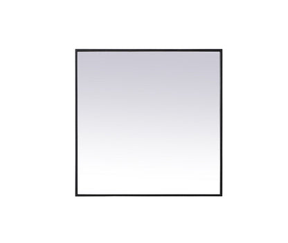 Elegant Furniture & Lighting - Eternity Metal Frame Square Mirror 30 inch in Black - MR43030BK veiw 1