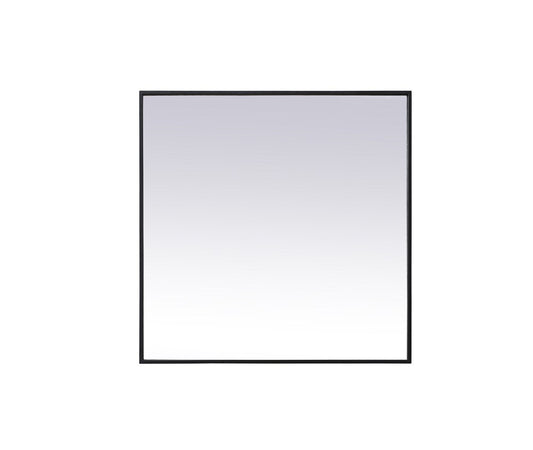 Elegant Furniture & Lighting - Eternity Metal Frame Square Mirror 30 inch in Black - MR43030BK veiw 1