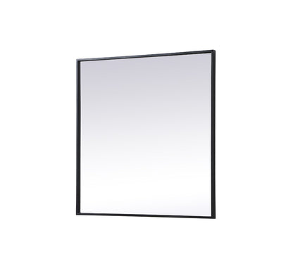 Elegant Furniture & Lighting - Eternity Metal Frame Square Mirror 30 inch in Black - MR43030BK veiw 8