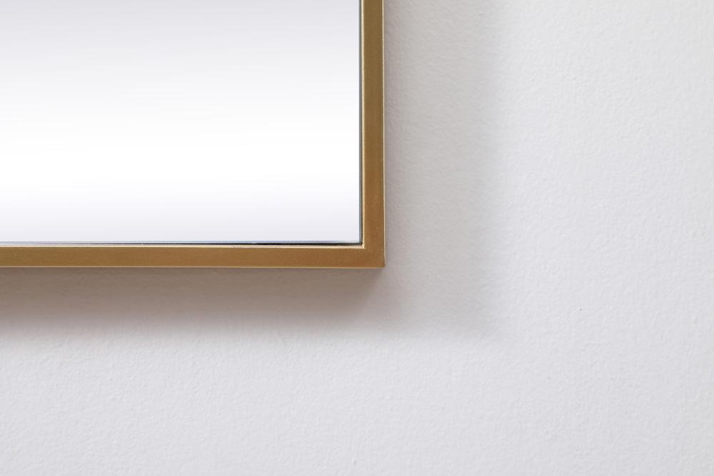 Elegant Furniture & Lighting - Eternity Metal Frame Square Mirror 30 inch in Brass - MR43030BR veiw 6