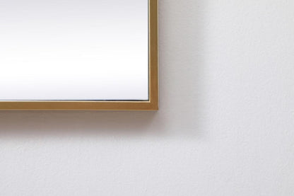 Elegant Furniture & Lighting - Eternity Metal Frame Square Mirror 30 inch in Brass - MR43030BR veiw 6
