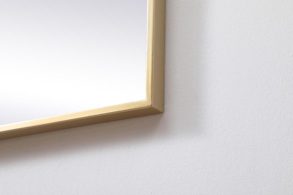 Elegant Furniture & Lighting - Eternity Metal Frame Square Mirror 30 inch in Brass - MR43030BR veiw 7