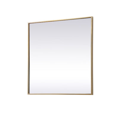 Elegant Furniture & Lighting - Eternity Metal Frame Square Mirror 30 inch in Brass - MR43030BR veiw 8