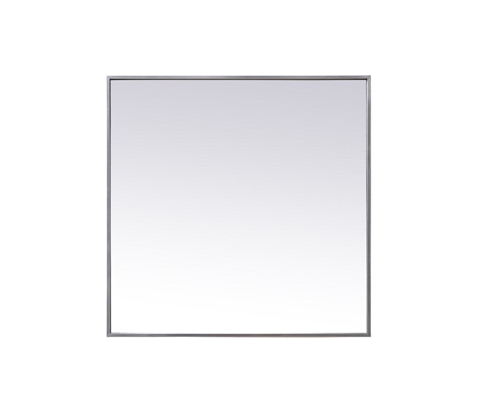 Elegant Furniture & Lighting - Eternity Metal Frame Square Mirror 30 inch in Silver - MR43030S veiw 1