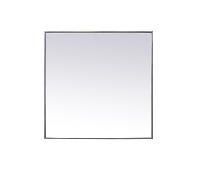 Elegant Furniture & Lighting - Eternity Metal Frame Square Mirror 30 inch in Silver - MR43030S veiw 1