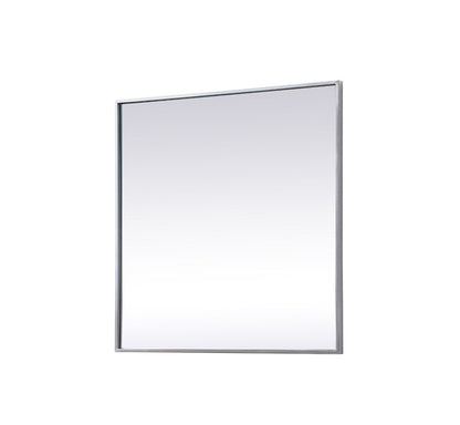 Elegant Furniture & Lighting - Eternity Metal Frame Square Mirror 30 inch in Silver - MR43030S veiw 8